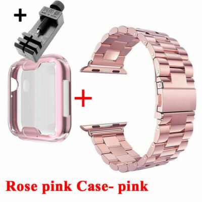 Stainless Steel Band Strap Case For Apple Watch 10 9 8 7 6 5 4 3 SE 2 41/45/49mm