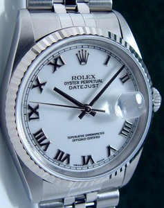 Rolex-Mens-Stainless-WG-Bold-Roman-DateJust-Model-16234-SANT-BLANC