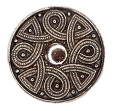 Vintage Silver Tone Marcasite Round Celtic Knot Scarf Clip