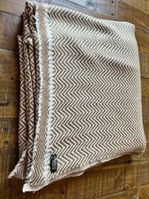 Cashmere Blanket Throw Travel Wrap 100 Handmade NEPAL Home Brown herringbone