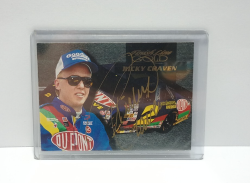 Ricky Craven Finish Line Gold Auto Autograph Card Nascar - Picture 3 of 3