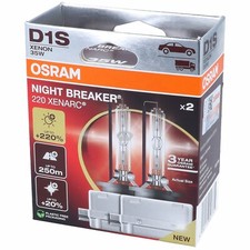 OSRAM D1S NIGHT BREAKER Xenarc bis zu 220 % mehr Helligkeit Xenon für Peugeot