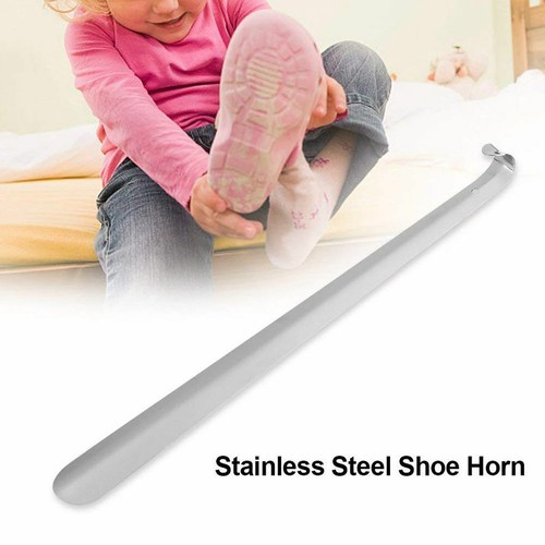 6"-21" Stainless Steel Extra Long Handle Shoe Horn Handled Metal Shoehorn Horns - Picture 4 of 14