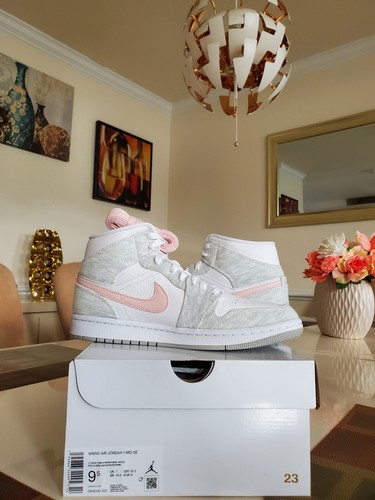 Mujeres Nike Air Jordan 1 Mid SE Hierro Ligero Apenas Rosa Alto Bajo DN4045-001 Talla 9.5 - Imagen 5 de 11
