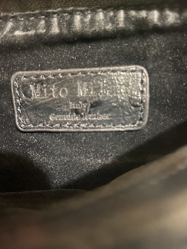 Mito Milano Leather And Calf Hair Bag Authentic Black - Picture 3 of 16