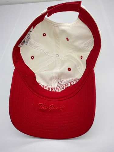 Vintage Detroit Red Wings Hat The Game StrapBack Cap NHL White LOGO TEXT Hockey - Picture 14 of 19