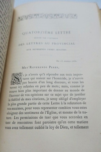 PASCAL, Blaise Les Provinciales (Texte de 1656-57) reliure de Durvand - Bild 4 von 9