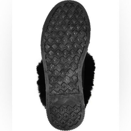 Journee Collection Women's Sunset Faux Fur Lined Slipper Black 7.5 New shoes - Picture 3 of 11