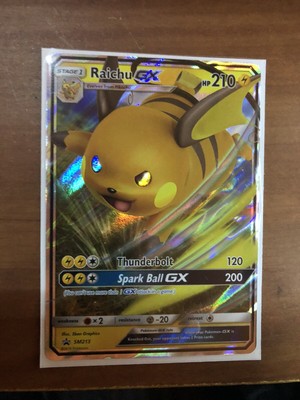 Raichu GX SM213 promo holo card NM-M Pack fresh