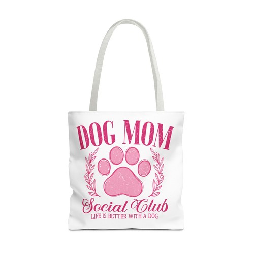 Hund Mama Social Club Tragetasche Rosa Einkaufstasche Tierliebhaber Weihnachtsgeschenk  - Bild 12 von 14