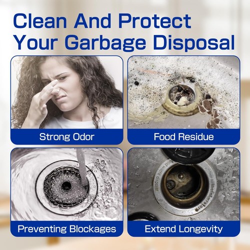 Household Garbage Disposal Cleaners 12 Tablets Fresh Lemon Scent Compatible W... - Picture 5 of 6