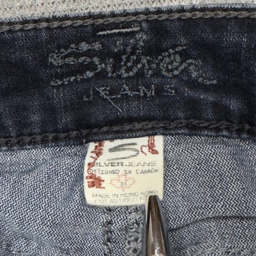 Jeans argento donna blu denim Pioneer vita bassa bootcut gamba lavaggio scuro taglia 31/33 - Foto 6 di 16