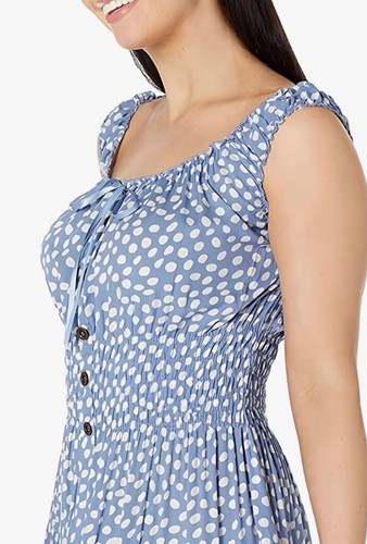 Ostoo Women’s Size XXL Blue Sleeveless Flowy Printed Boho Maxi Long Dress NWT - Picture 4 of 6