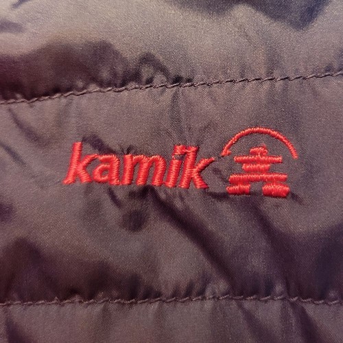 Kamik Hooded Quilted Snow Puffer Jacket Girls Size 4 Blue & Pink Winter - Picture 8 of 12