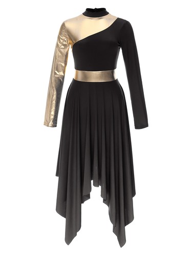 Womens Liturgical Praise Dance Dress Color Block Worship Dress Church Dancewear - Picture 21 of 74