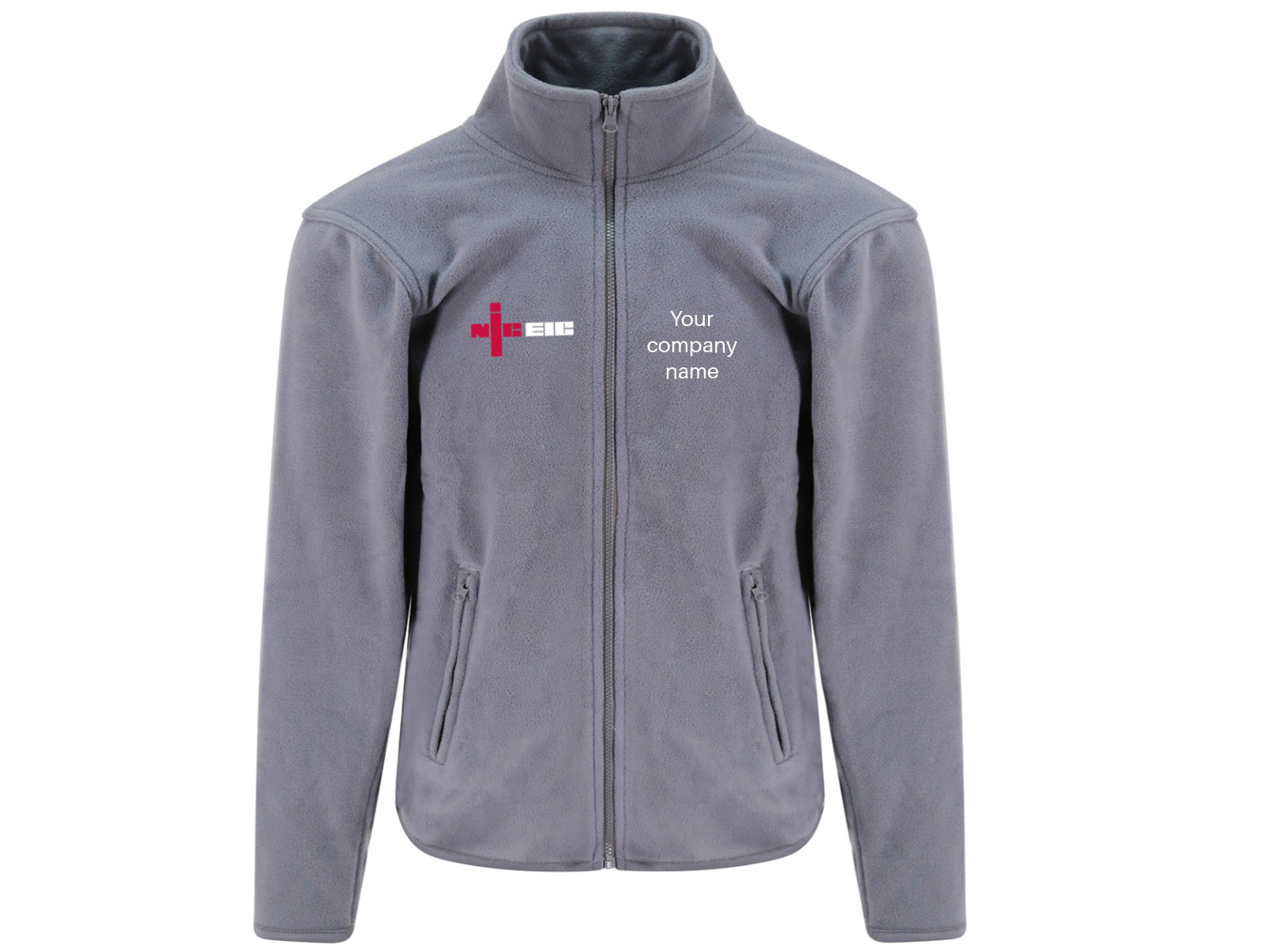 NIC Electrican micro fleece coat jacket electricians with NIC Logo and your text