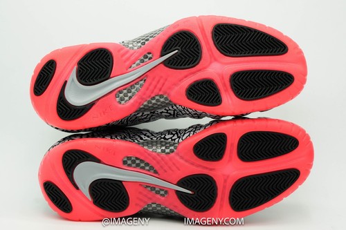 NIKE AIR FOAMPOSITE PRO USADAS TALLA 10.5 ELEPHANT WOLF GRIS HIPER ROSA 616750-002 - Imagen 6 de 7