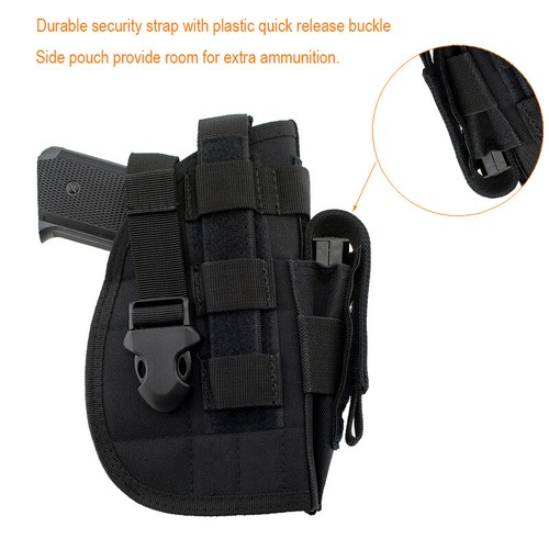 Tactical Molle Right Hand Pistol Holster Fits Gun with Laser or Light Attachment - Picture 4 of 19