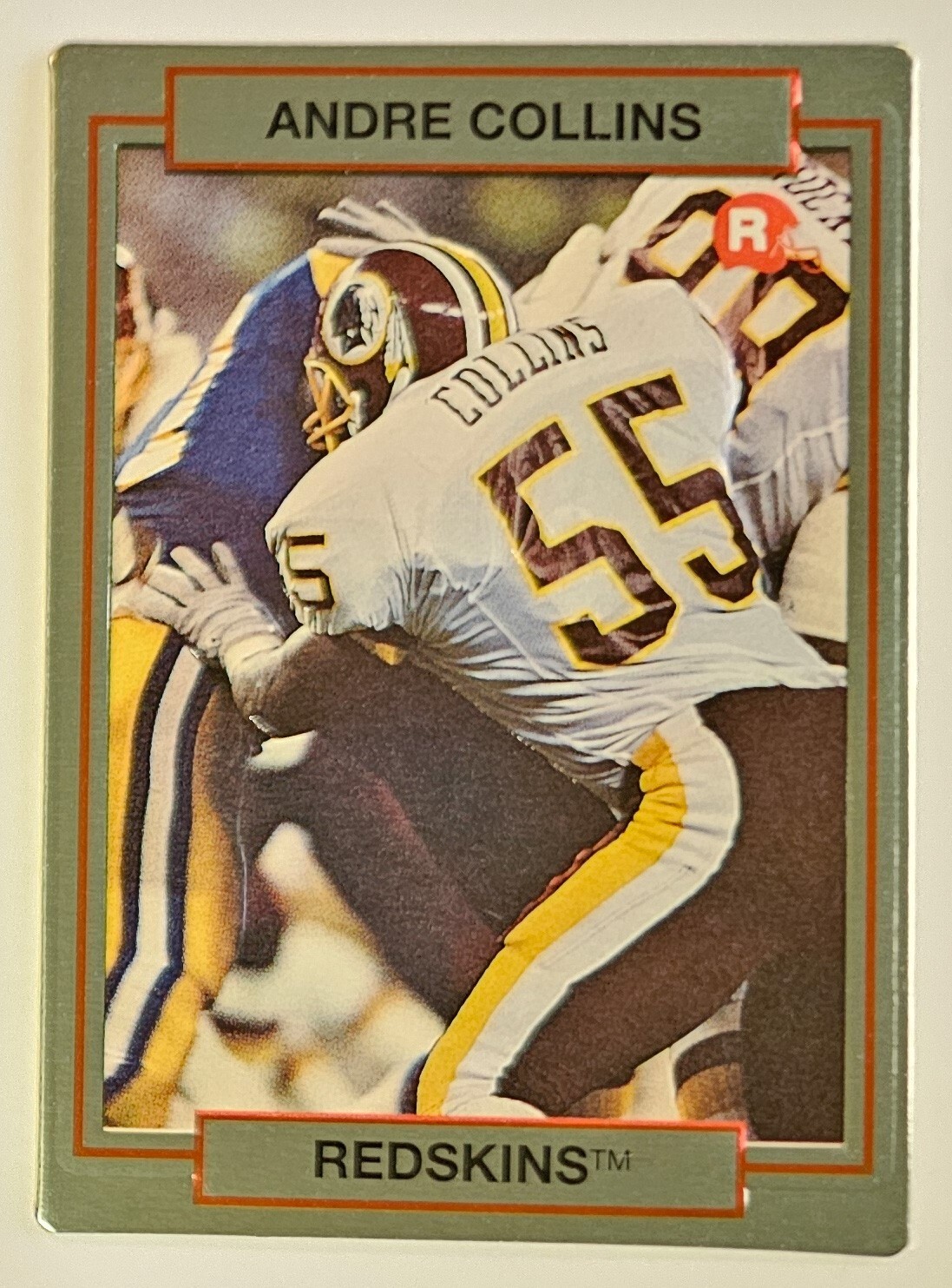 1990 Action Packed Rookie Update Andre Collins #35 Washington Redskins