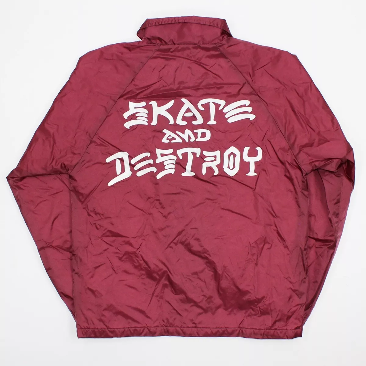 Thrasher Skateboard Magazine Windbreaker Skate And Destroy Coat Jacket Small