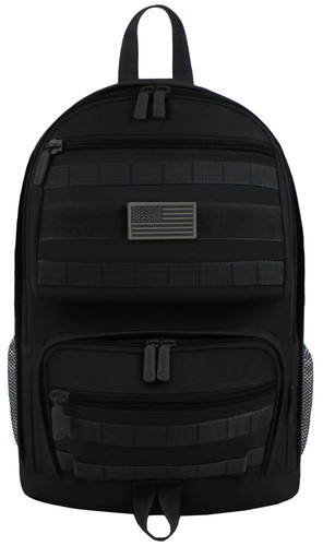 East West USA Tactical Molle Military Backpack Hiking Bag RT509 BLACK - Picture 1 of 4