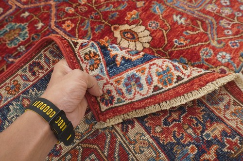 4 x 6 ft Red Bidjar Afghan Hand Knotted Wool Traditional Oriental Rug 4'x5'5" - Picture 13 of 16