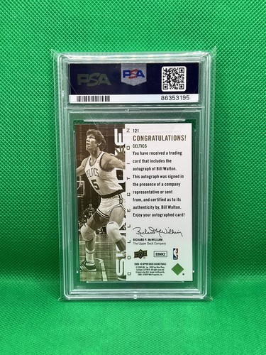 2009 Upper Deck BILL WALTON SIGNATURE COLLECTION, CELTICS-PSA AUTO 10 POP 1 - Picture 5 of 7