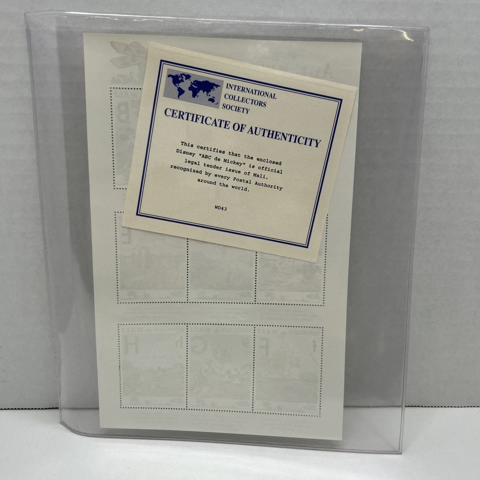 MALI WALT DISNEY ABC'S WITH MICKEY STAMP SHEETS 3 MNH 1996 A TO Z  PLUTO ABC - Image 3 of 4