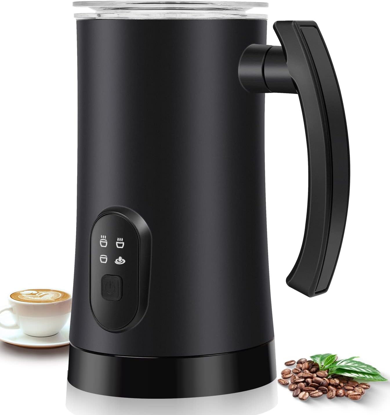 Milk Frother 4-In-1 Automatic Hot and Cold Foam Maker Milk Warmer Electric Milk-image