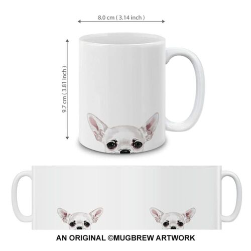 White Chihuahua Ceramic Coffee Mug Tea Cup 11 Oz - Picture 4 of 6