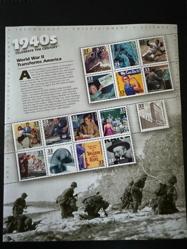 Scott #3182-91 Celebrate the Century 10 Sheet Collection of 150 32¢ & 33¢ Stamps - Picture 9 of 20