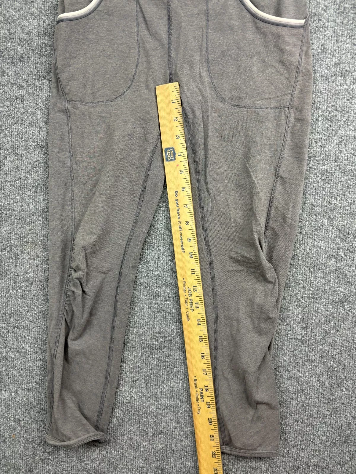 lole cropped ruched slim leg mid rise pockets leggings