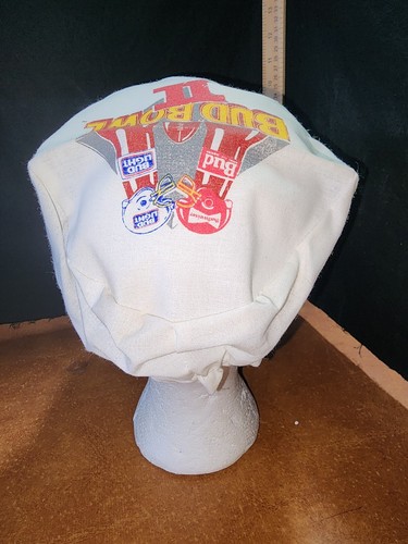 Vintage Bud Bowl II Painters Hat Cap - Picture 4 of 15