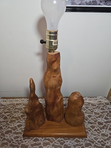 *RARE* Lamp Handmade Made In 1964 Works! Country Woods Americana Rustic Decor - Picture 3 of 12