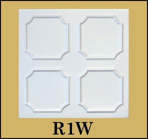 R1W 20x20 Uni Weiß Deckenfliesen - Leichtes Styropor Zum Selbermachen Verkleben 48/Posten - Bild 2 von 4