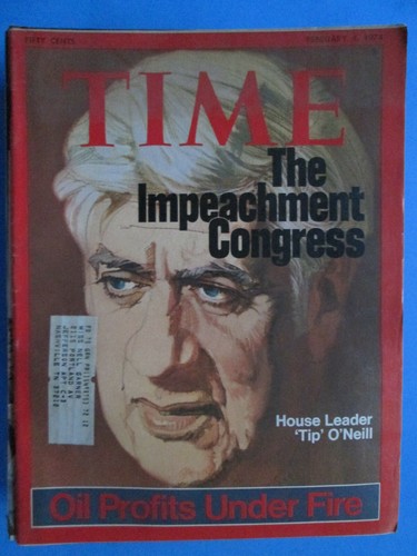 Time February 4 1974 The Impeachment Congress House Leader Tip O'Neill vtg ads  - Picture 1 of 2