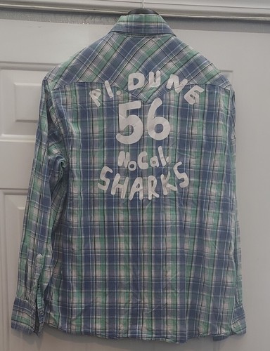 TRUE RELIGION JOEY "Pl. DUNE 56 No Cal" MEN'S PLAID COTTON LS SHIRT SIZE L - Picture 9 of 14