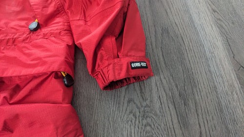 Womens M Eddie Bauer Vintage Gore-tex EBTEK Red Jacket Hooded Full Zip - Picture 5 of 11