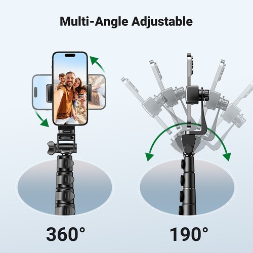 Extendable Rotating Selfie Tripod Stand Compact Portable for Mobile Phone Camera - Picture 5 of 6