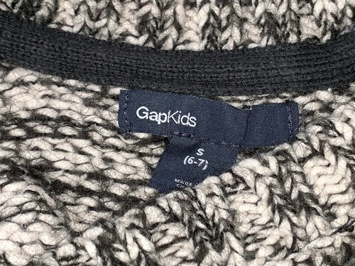GAP Kids Alpine Black White Red Fall Winter Long Sleeve Sweater Dress Girl S 6-7 - Picture 5 of 8