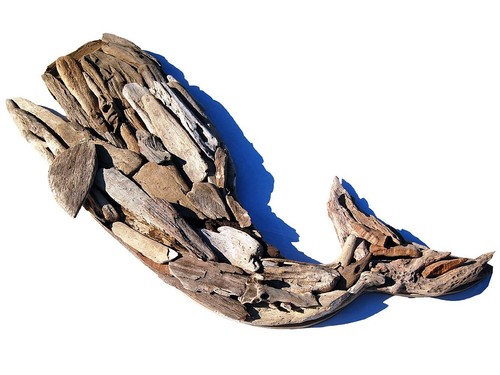 SEESTERN Treibholz Deko m.Wal (106 cm) Motiv Wanddeko Driftwood Holzdeko /2341 - Bild 4 von 7