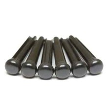 Graph Tech TUSQ Traditional Style Bridge Pins Black with No Dot Inlay