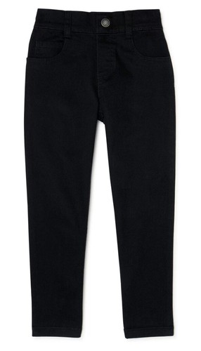 2 Pair Boys Sz 10 Classic Straight Leg Pants Elastic Waist Blue & Black Twill - Picture 4 of 12