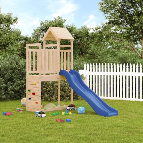 Set Da Gioco,Da Giardino,Esterno,Con Scivolo,Arrampicata,E Scale in Legno Di Pin - Foto 10 di 12