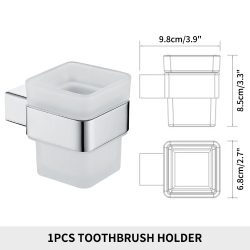 Stainless Steel Bathroom Accessories Wall Shelf Towel Rack Toilet Paper Holder - Imagen 14 de 32