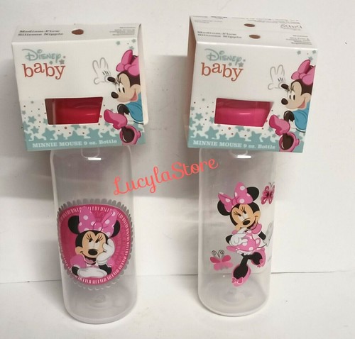 Disney Baby Minnie Mouse Set de Regalo Biberón Pezón Chupete y Soporte Tenedor Cuchara NUEVO - Imagen 3 de 12