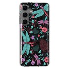 Mundaze Case for Samsung Galaxy S24 Plus Cover Green Dragonflies Flowers Hearts