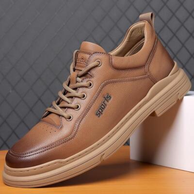Mens Leisure Sport Pump Round Toe Comfort Breathable Board Oxfords Lace Up Shoes
