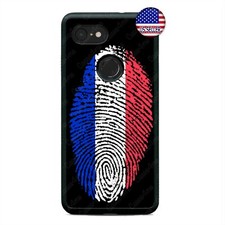 Google Pixel 3 3XL 2XL France Flag Fingerprint French Paris Custom Case Cover