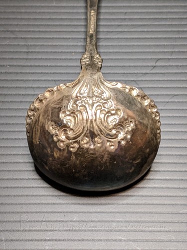 1847 Rogers Bros Silberauflage Avon um 1901 flacher Griff Mayonnaise Schöpfkelle 6,0 Zoll - Bild 4 von 6